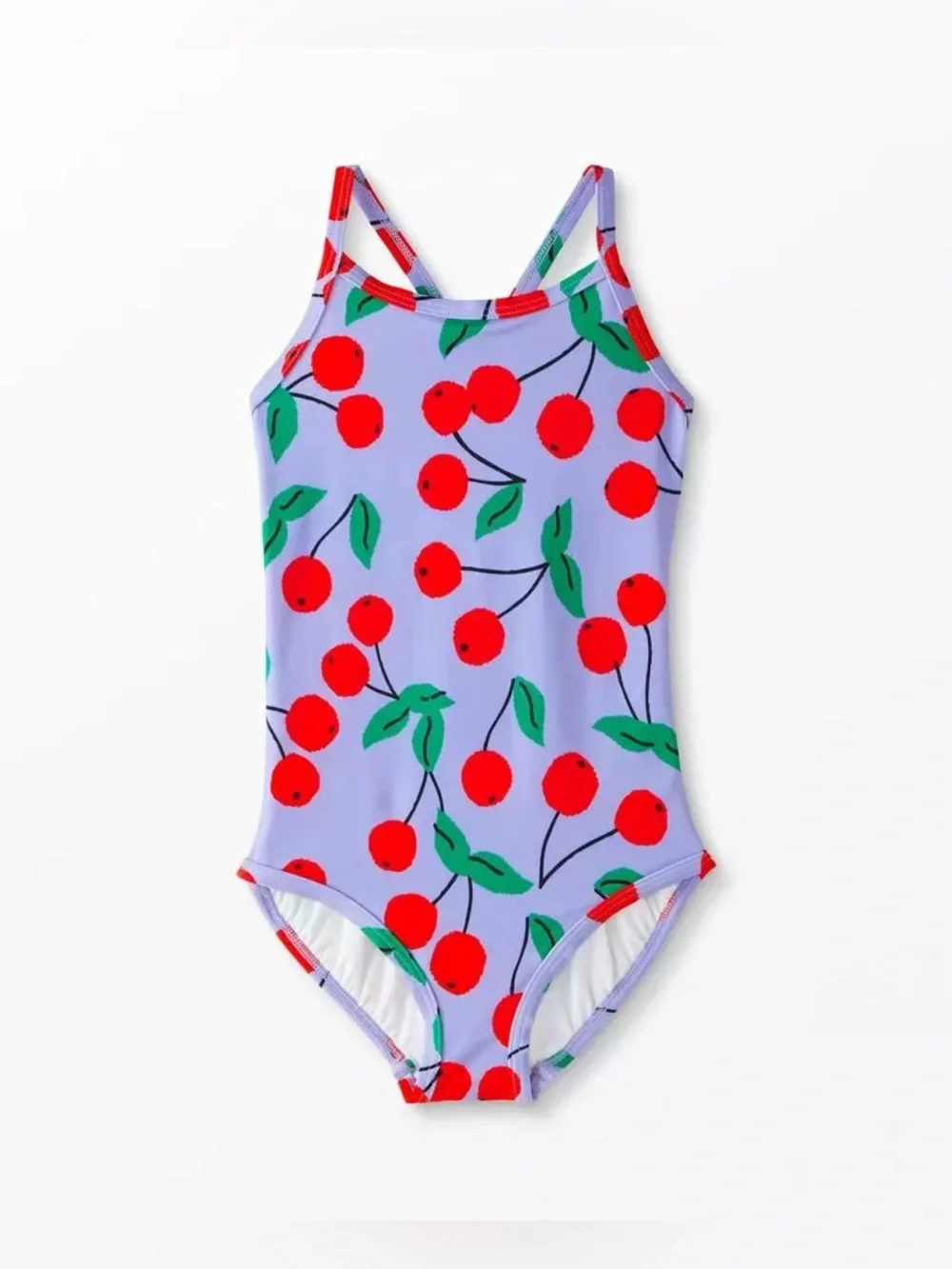 Hanna Andersson Cherry-Print One-Piece Swimsuit sz 10